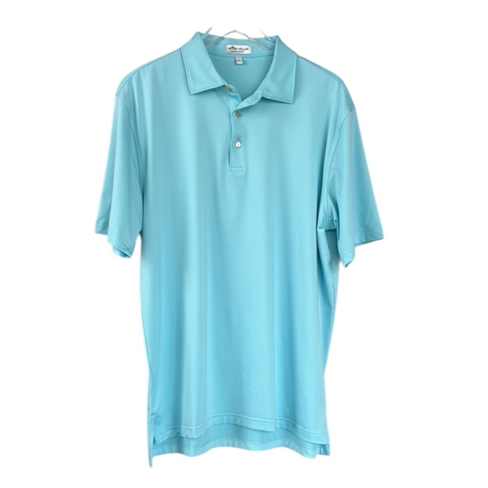 Peter Millar Solid Performance Jersey Polo Size L… - image 1